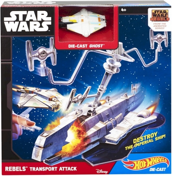 Star Wars Hot Wheels Rebels Space Set with Ghost Starship